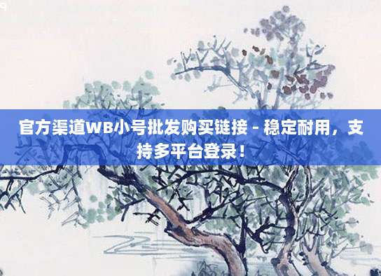 官方渠道WB小号批发购买链接 - 稳定耐用，支持多平台登录！