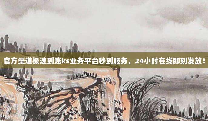 官方渠道极速到账ks业务平台秒到服务，24小时在线即刻发放！